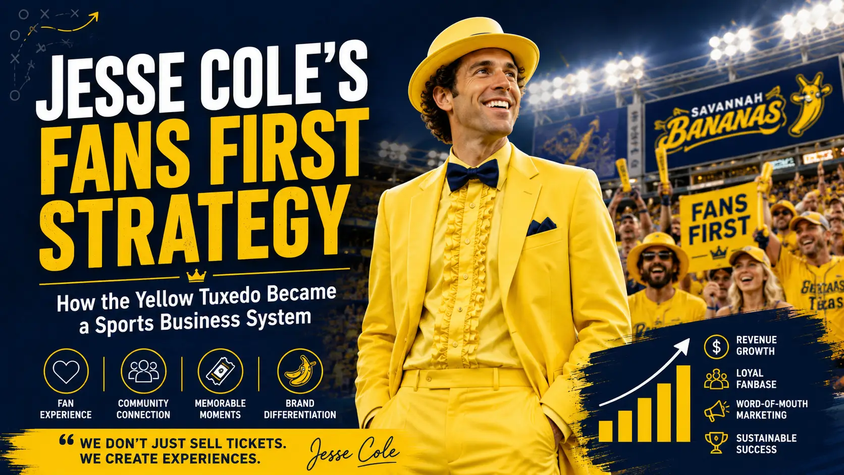 Jesse Cole’s Fans First Strategy: How the Yellow Tuxedo Became a Sports Business System