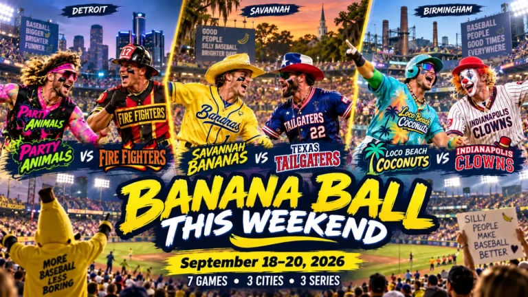 Banana Ball This Weekend: September 18–20, 2026 Schedule, Matchups & Game Times